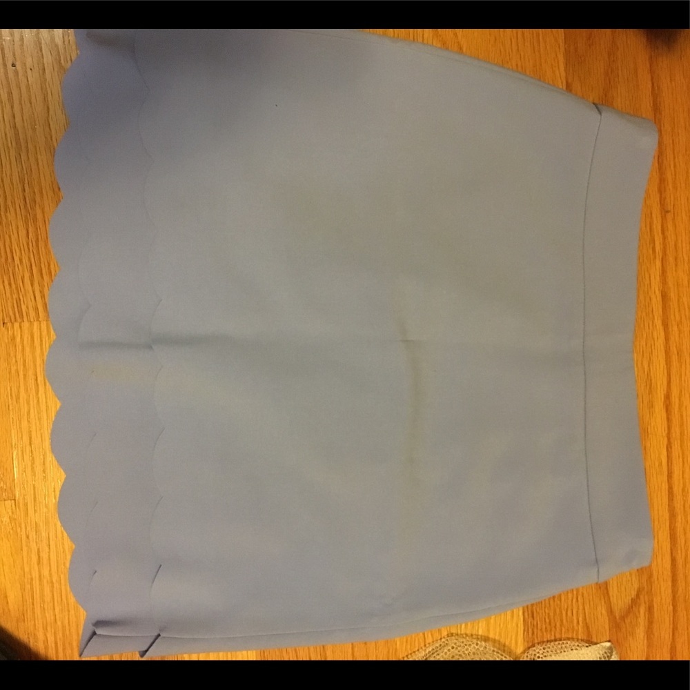 Loft periwinkle blue scalloped edge skirt, size 4